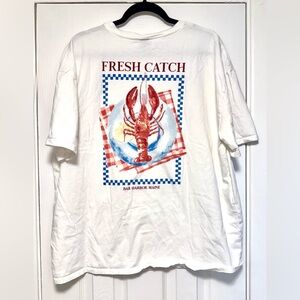 Wild Fable White Tee with Lobster Graphic
